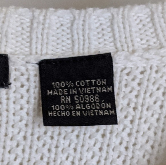 Jeanne Pierre Cream Beige 100% Cotton Sweater XL - Picture 11 of 16